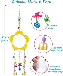 Poulailler Cage pour animaux de compagnie accessoires jouets oiseaux jouets miroir interactif filet de légumes sac échelle en pierre à mâcher en forme de <span class=keywords><strong>Piano</strong></span> - Product Image 5