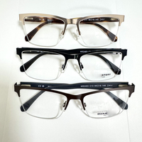 2026 Vente en gros fabricant Montures de lunettes optiques demi-cerclées en métal pour hommes, assortiment mixte, haute qualité, bon prix, en promotion