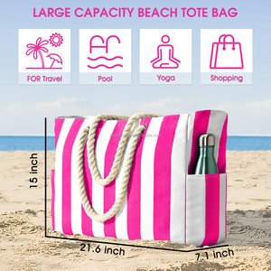 Borsa da spiaggia a tracolla lunga e morbida di lusso personalizzata a tracolla lunga e morbida impermeabile grande rosa rossa - Product Image 2