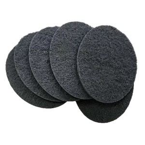 Filtre en coton pour poubelle à compost ovale Hm 16,5x12,7cm, charbon actif absorbant les odeurs, noir - Product Image 5
