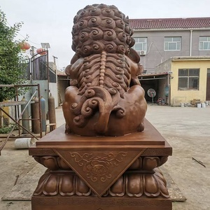 Sculpture de <span class=keywords><strong>lion</strong></span> en bronze grandeur nature sur mesure, coulée dans le Hebei, Chine, pour la décoration d'entrée extérieure - Product Image 5