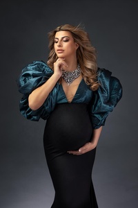 Mily Bridal PD008 Robes de maternité en tulle col V grande taille pour femmes enceintes Robes de femme enceinte sirène ouverte sur le <span class=keywords><strong>devant</strong></span> - Product Image 5