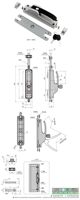 SK1-388 Loquet de porte de placard cylindrique multipoints à 2 clés en alliage de zinc et acier inoxydable SUS304, finition chromée/noire pour