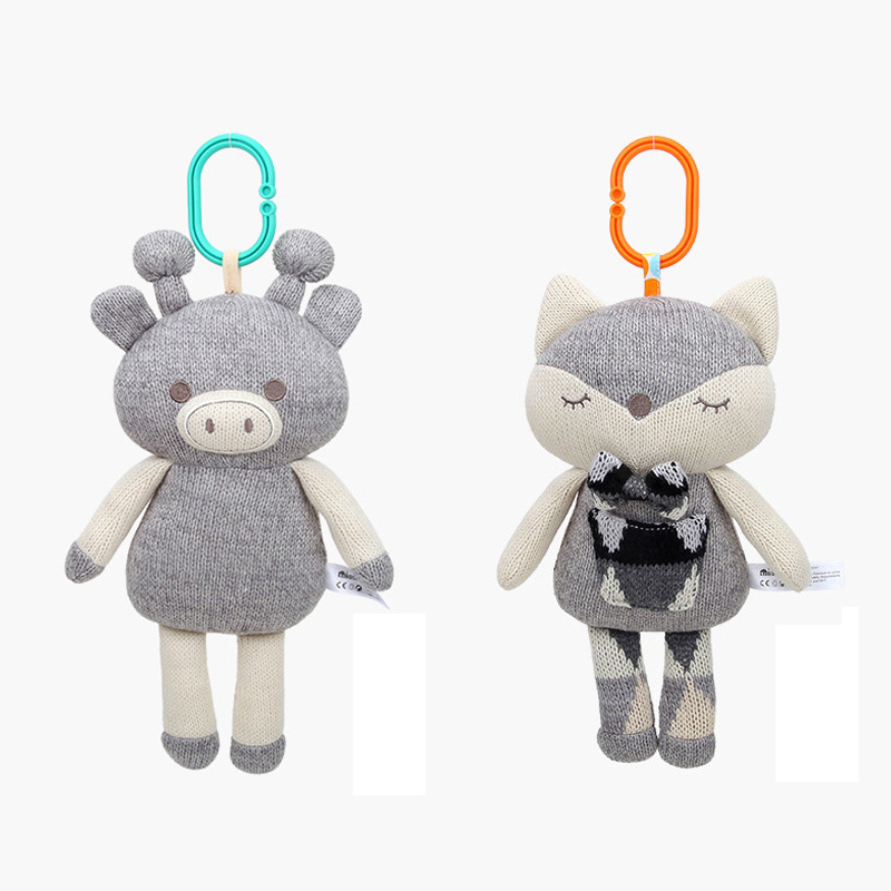 B037 новые игрушки для младенцев, вязаные мягкие игрушки-животные, кукла-единорог, подвесные игрушки для коляски