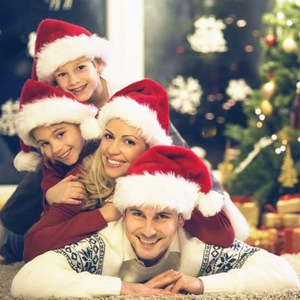 Chapeau de Noël, chapeau de Père Noël pour adultes, unisexe, en velours, confortable, pour les fêtes de Noël et du Nouvel An - Product Image 6