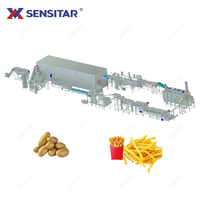 Industriële Elektrische 500 Kg/u Compleet Bevroren Frietproductielijn Automatische Grote Output Aardappel Frietmachine