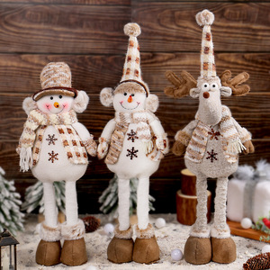 Simpatico pupazzo di neve di <span class=keywords><strong>natale</strong></span> telescopico bambola morbida Babbo <span class=keywords><strong>Natale</strong></span> alce giocattolo cartone animato a maglia decorazione di <span class=keywords><strong>buon</strong></span> <span class=keywords><strong>natale</strong></span> - Product Image 1