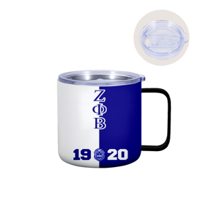 Tazza da Caffè Isolata in Acciaio Inox ZPB Gift Zeta Phi Beta 1920, 14oz con Manico, Lettere Greche della Confraternita, Tumbler Personalizzato - Product Image 4
