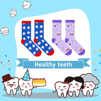 Nouveauté mignon drôle dentiste femmes chaussettes dents dentaires infirmière chaussettes pour filles