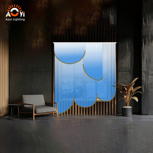 Lumière LED pour rideau avec bordure dorée moderne - Éclairage d'ambiance minimaliste pour salon et chambre à coucher - Product Image 2