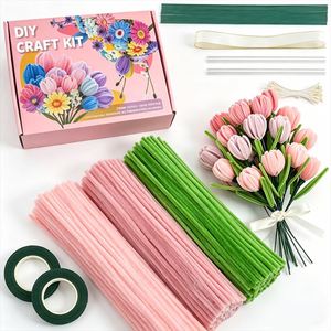 Limpiapipas de Chenilla para Manualidades, Varillas de Chenilla Macaron, Alambre Esponjoso, Palitos Retorcidos, Juguetes Educativos de Fantasía y Ciencia Ficción, Manualidades Creativas Hechas a Mano - Product Image 2