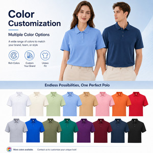 Polo personnalisé en gros avec logo, 100 % polyester 180 g/m², séchage rapide, respirant, manches courtes, uniforme de personnel pour hommes et femmes - Product Image 3