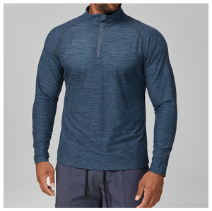Nuova Collezione: Maglia Sportiva da Uomo Slim-Fit con Zip a Un Quarto, Manica Lunga, Asciugatura Rapida per Allenamento - Product Image 5