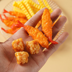 Simulated snack platter, squid <b>rings</b>, fries, chicken nuggets, tempura, fried food, food toys, model photos. - Product Image 3