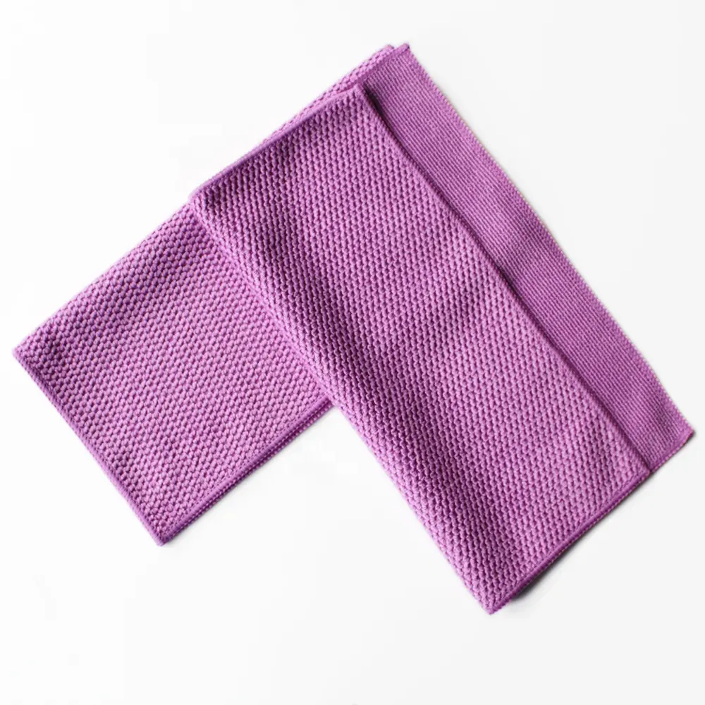 Domestos prodotti per la pulizia 50x60 panno per asciugamani in spugna a righe in microfibra personalizzato ad alto assorbimento colorato a buon mercato all'ingrosso