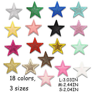 แผ่นปะติดรูปดาววิบวับ <span class=keywords><strong>3</strong></span> ขนาด หลากสีสัน สำหรับซ่อมแซมเสื้อผ้า งานฝีมือ DIY ตกแต่งกางเกง ชุดเดรส หมวก - Product Image 2