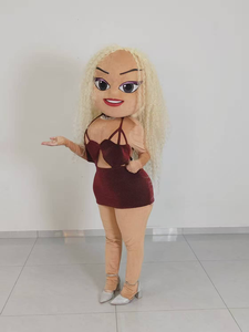Costume da Mascotte Personalizzato Stampato in 3D di Ragazza Sexy Danzante <span class=keywords><strong>con</strong></span> <span class=keywords><strong>Parrucca</strong></span>, Costume da Super Modello e Spogliarellista - Product Image 4