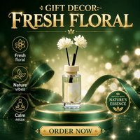 Diffuseur de parfum d'intérieur personnalisé avec fleurs séchées, 50 ml, huile essentielle, diffuseur à bâtonnets romantique aux fleurs
