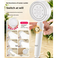 Douche à main pressurisée turbocompressée pour hôtels écologiques, appartements, cuisines, salles de sport et usage extérieur - Débit réglable, économie d'eau