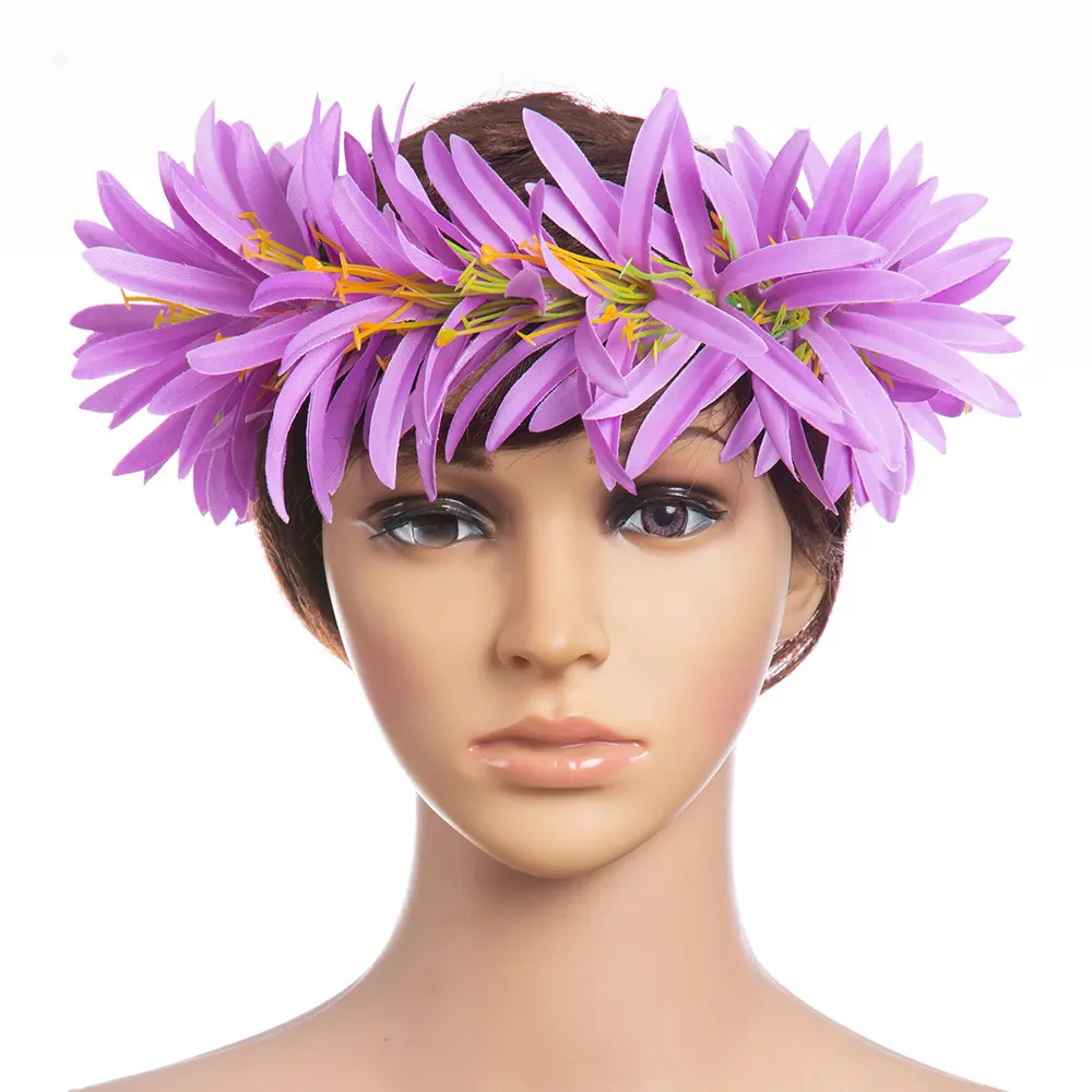 NEUE FARBEN Großhandel HL0003B-4 4 Farben 50 CM Künstliche Samt Spinne Lily Stirnband Tropische Blume Hawaiian Hula Zubehör