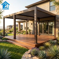 Pergola motorisée en aluminium de qualité supérieure Sweet Home 4x4, robuste, écologique, avec toit à lames orientables résistant aux intempéries, structure d'ombrage extérieure