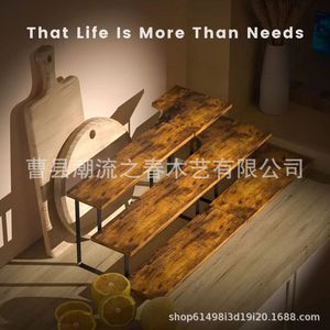 Nuevo expositor multinivel de hierro y madera para exhibición transfronteriza, estantería escalonada para cajas sorpresa, expositor de figuras de escritorio - Product Image 2