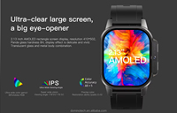 Reloj Inteligente DM62 de 2.13 Pulgadas con NFC, Contraseña, Pantalla AMOLED de 1000 mAh, IP67, Cuadrado, Sistema Operativo Android, Soporte para Tarjeta SIM 4G, para Registro Deportivo