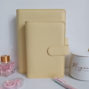 Carpeta de cuero A6 con diseño personalizado, carpeta de anillas de Color Pastel, para trabajo familiar, cuaderno, económico, A5, gran oferta - Product Image 2
