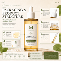 Soin de la peau coréen OEM 100ml, Centella naturelle de Madagascar, réparation anti-acné, apaisant, soin de la peau sensible, sérum essence pour le visage