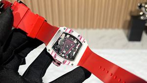 Nouvelle montre sport mécanique tourbillon de haute qualité, très vendue, avec bracelet rouge - Product Image 5