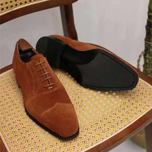 British Handmade Business Brogue Carved Shoes-Men's Party Footwear <b>Pointed</b> Toe Lace-up Anti-Slip Lightweight Breathable - Product Image 3