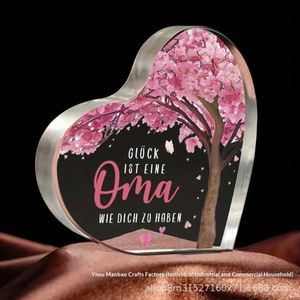 Produits personnalisables, cadeau d'anniversaire pour femmes, motif d'arbre à cerisiers, plaque incurvée en acrylique haute transparence, décoration de bureau à domicile - Product Image 6