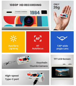 Nouveauté : Jouet amusant pour enfants, facile à utiliser, format vidéo AVI, batterie 200 mAh, boîte mystère, caméra porte-clés, caméra portable miniature 1080p - Product Image 4