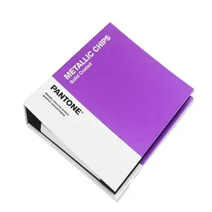 Yeni sürüm PANTONE metalik cips kitap GB1507B katı kaplı 655 metalik renkler