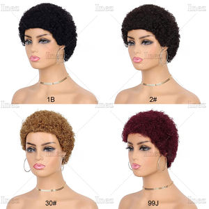 Perruque Courte <span class=keywords><strong>Coupe</strong></span> Pixie pour Femmes Noires <span class=keywords><strong>Afro</strong></span> Court Naturel Noir pour Femmes Noires Perruques Pixie Courtes - Product Image 6
