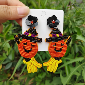 Boucles d'oreilles géométriques en cristal ethnique plaqué or de Style bohème fait à la main bijoux d'anniversaire pour femmes en gros - Product Image 1