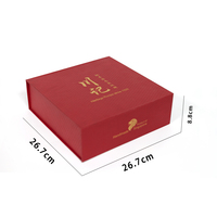 Boîte d'emballage en carton personnalisé fruits secs en chocolat à la truffe magnétique rouge boîtes d'emballage cadeau de luxe de noix