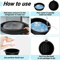 Bassin à glace pliable avec bac à glaçons intégré-Bassin de relaxation de refroidissement en silicone portable, conception durable et adaptée aux voyages