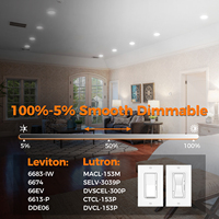 ComiLED 5CCT 4 pouces 9W Plafonnier LED Dimmable Moderne Plat Encastré Aluminium Homologué ETL pour Salon Cuisine