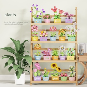Vendita Calda: Bouquet di Fiori <span class=keywords><strong>Fai</strong></span>-<span class=keywords><strong>da</strong></span>-<span class=keywords><strong>Te</strong></span> Lele Brothers, Gioco di Costruzione con Blocchi per Regali Creativi per Bambini - Product Image 1