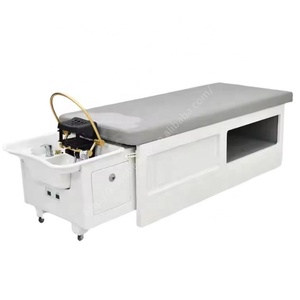 KISEN Modern Luxury Acrylic Base Head Spa <b>Bed</b> for Beauty Salon <b>Portable</b> Bowl Water Circulating Thai Massage Shampoo <b>Bed</b> for Sale - Product Image 1