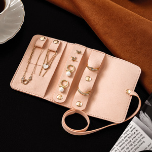 Manufacturer Customizable logo Multi-function Portable Travel <b>Jewelry</b> <b>Storage</b> Microfiber Bag for Earrings Rings Necklaces - Product Image 3