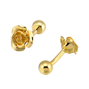 Mancuernillas <span class=keywords><strong>de</strong></span> Camisa Francesas <span class=keywords><strong>de</strong></span> Lujo para Hombre, con Diseño <span class=keywords><strong>de</strong></span> Rosa y <span class=keywords><strong>Pie</strong></span> Redondo <span class=keywords><strong>de</strong></span> Latón, para Bodas - Product Image 3