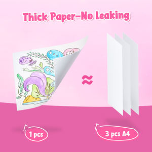 Многофункциональная книга для рисования и раскрашивания Joycat с акварельными переводными рисунками на тему русалок, развивающая игрушка - Product Image 6