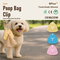Sac de rangement en silicone en forme de fromage BPlus pour sacs à déjections canines, boîte de rangement idéale pour les promenades en extérieur et les accessoires pour animaux de compagnie