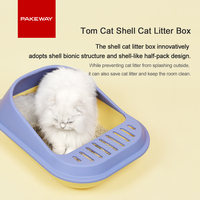 Boîte de toilette portable pour chat Boîte à litière pliable pour chat Petite boîte étanche semi-fermée pour chat