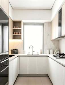 Armoires de cuisine Design moderne Meubles de cuisine modulaires Petites armoires en bois Fabricant d'ensemble d'armoires sur mesure - Product Image 6