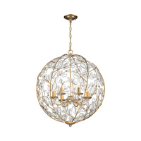 Lustre moderne de luxe en forme de feuille, cadre doré, branches en verre, boule ronde, lampe suspendue personnalisée pour table à manger, salon, hall d'hôtel