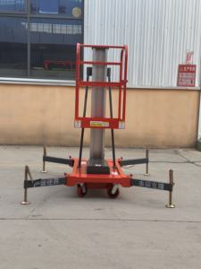 Çin fabrika 4-10m cep kaldırma tezgahları hidrolik alüminyum alaşım tek direk hava asansörü çalışma kaldırma platformu - Product Image 3