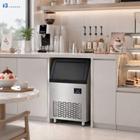 Machine à glaçons automatique en acier inoxydable de 36 kg/56 kg/24 h pour bar, café et restaurant